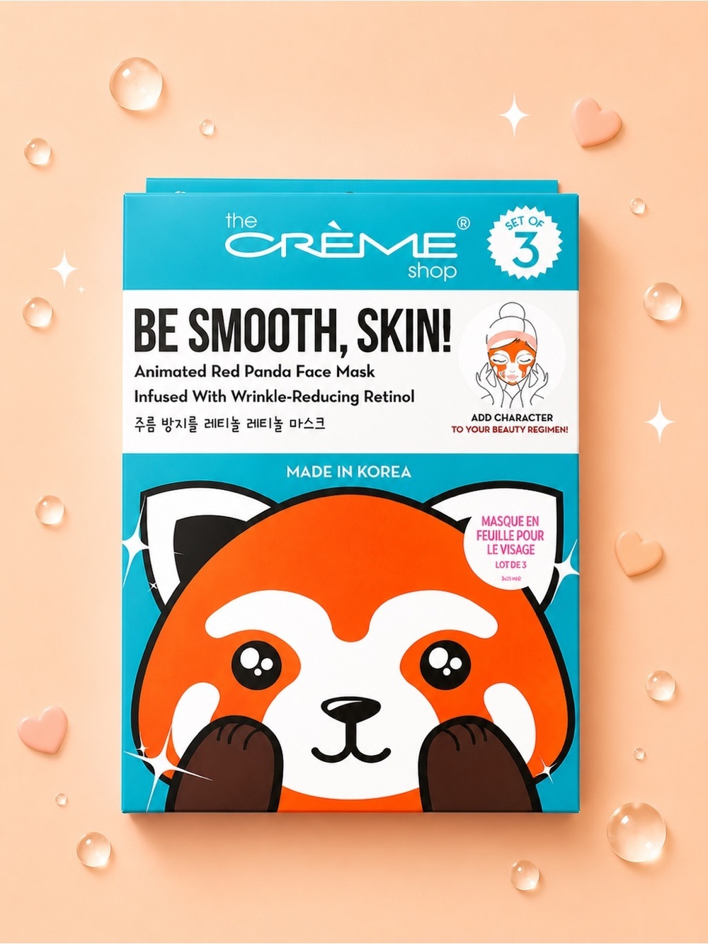 🫧 2/35$ K-Beauty • NWT Korean Skincare Red Panda Face Masks Set of 3 Sheets